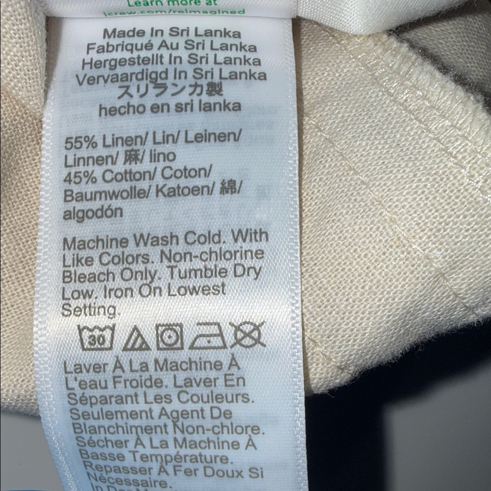 Pants Linen By J. Crew In Ivory, Size: 12 P - Picture 8 of 8